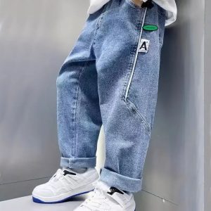 Astro Loose Baggy Leg Jeans - Seventeen Blue